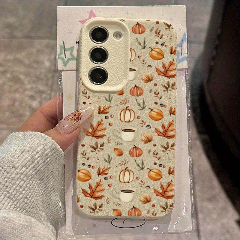 Samsung Galaxy A55 - Casing Ilustrasi Kopi Labu Musim Gugur