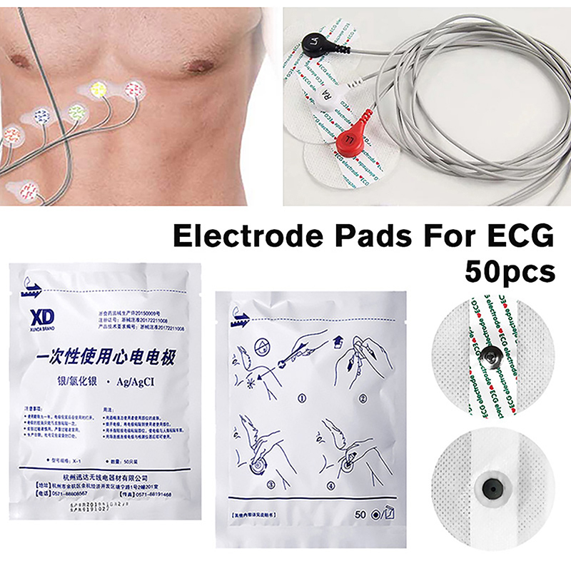 Ecg Patch Monitor - 50 Buah/Tas Patch Elektroda Aksesori EKG