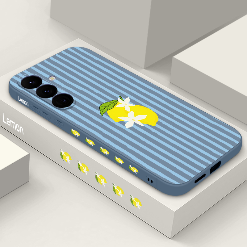 Samsung Galaxy A55 - Casing HP TPU Motif Lemon Stripe