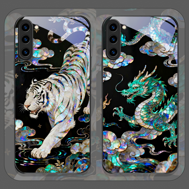 Samsung Galaxy S24 - Casing Ponsel Kaca Temper Bermotif Tekstur