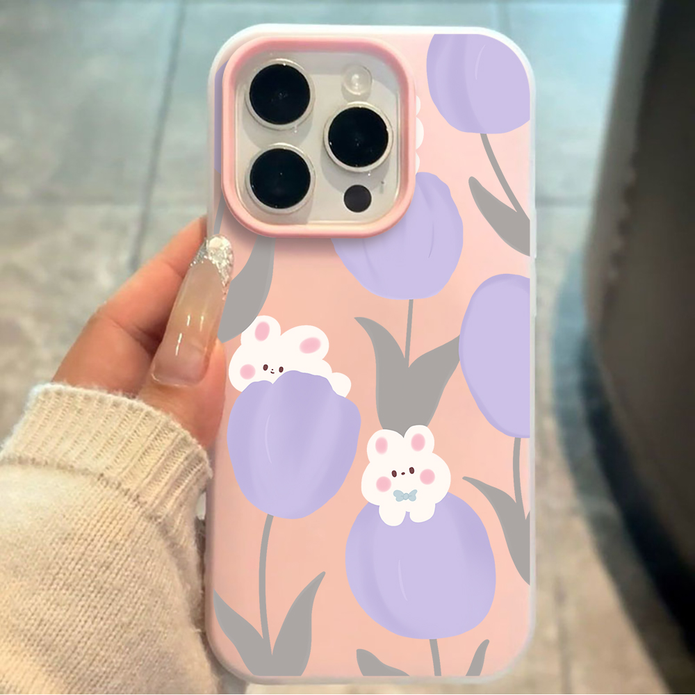 Xiaomi Redmi Note 13 - Casing Ponsel Tulip Lavender Lembut Untuk