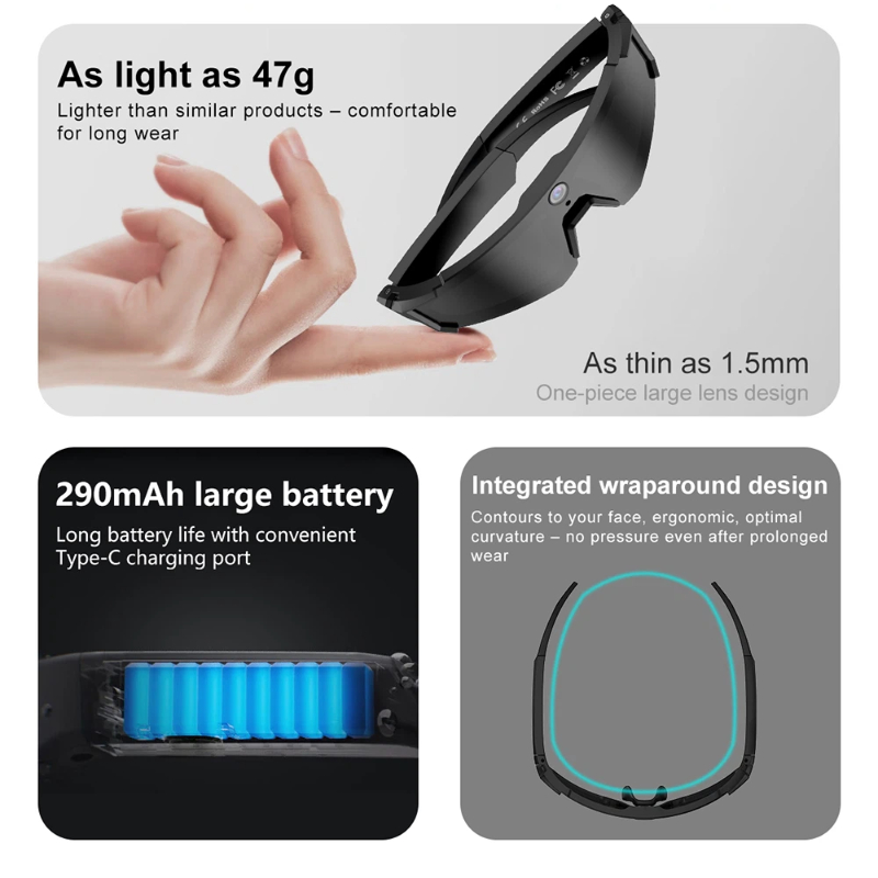 Kacamata Pintar Oneplus Al 8K  - Smart Glasses Lens ulasan dan harga