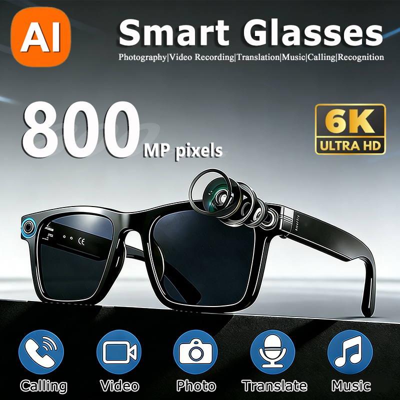 Kacamata Kamera AI 6K HD 800MP - Smart Glasses Lens ulasan dan harga