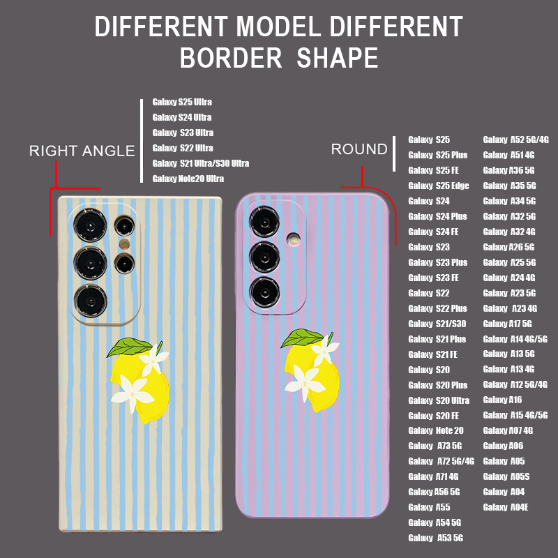 Casing HP TPU Motif Lemon Stri - Samsung Galaxy A55 ulasan dan harga