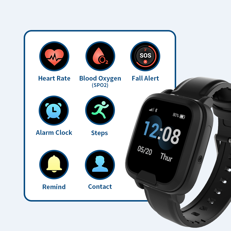 Gelang Pelacak GPS 4G Monitor  - Fall Detection Watch ulasan dan harga